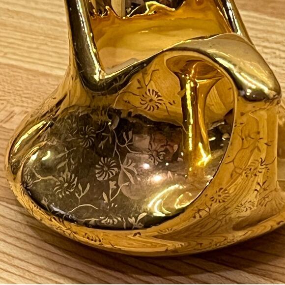 Pearl China Co Creamer Sugar Bowl 22KT Gold Trim Hand Decorated Set - Picture 10 of 11